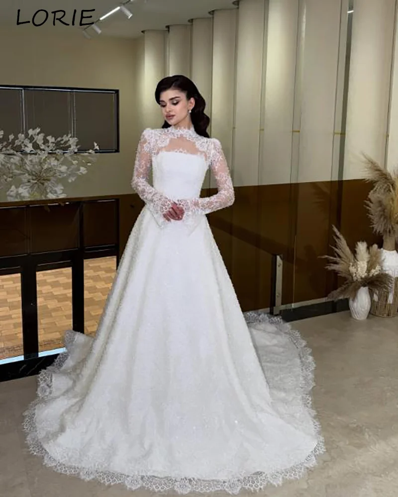LORIE Vintage Wedding Dress A-Line Long Sleeve Ball Princess High Collar Bridal Gown V Corset Ball Bride Gown Customized2026
LORIE Vintage Wedding Dress A-Line Long Sleeve Ball Princess High Collar Bridal Gown V Corset Ball Bride Gown Customized2026