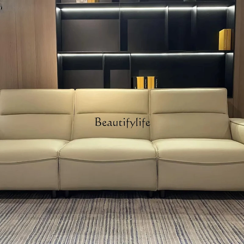 Leather sofa living room simple modern Italian minimalist style three-person small apartment
Leather sofa living room simple modern Italian minimalist style three-person small apartment