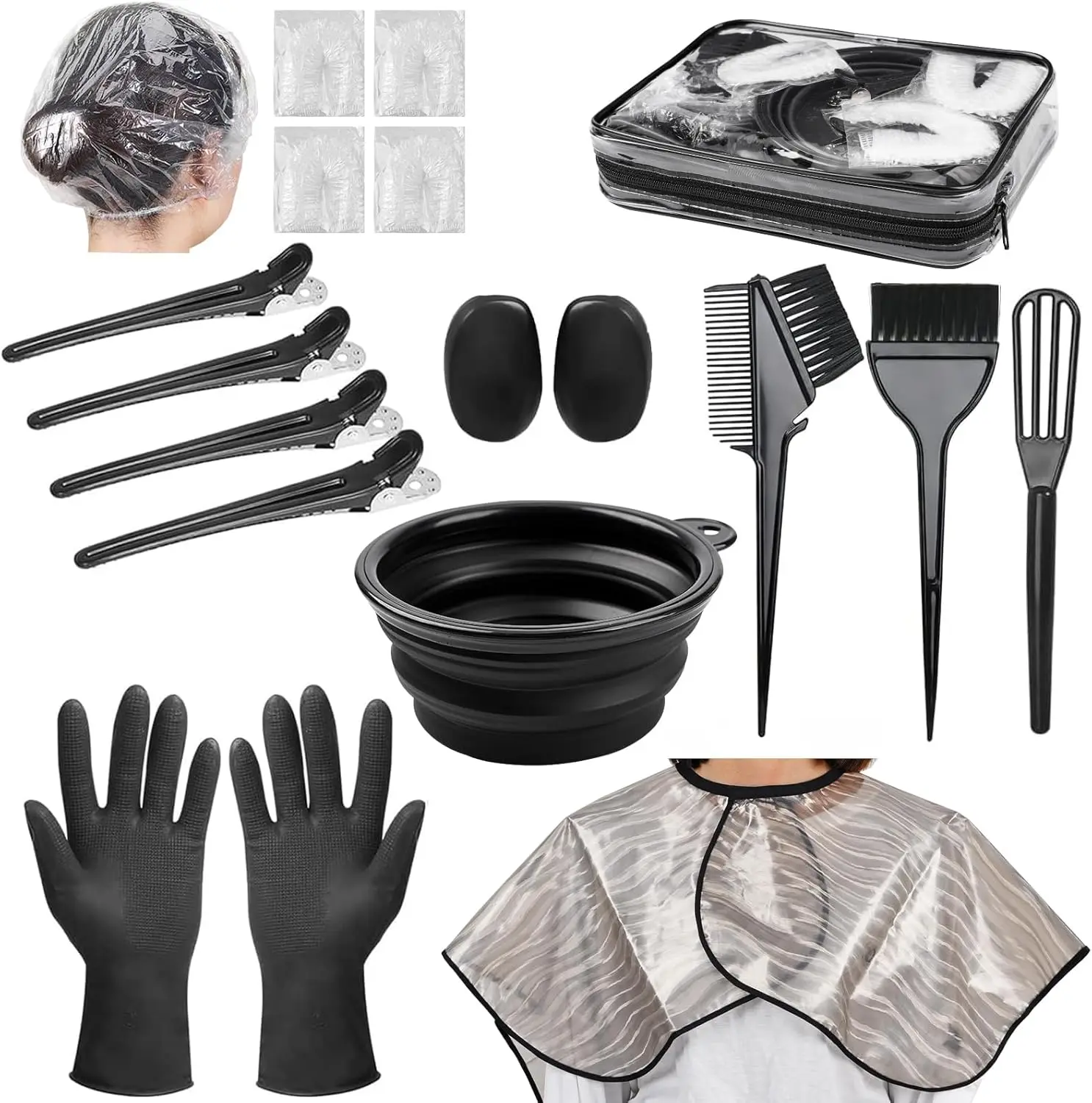 Профессиональный набор для отбеливания волос из 19 предметов с кистью, чашей и зажимами для домашнего мелирования и окрашивания
Профессиональный набор для отбеливания волос из 19 предметов с кистью, чашей и зажимами для домашнего мелирования и окрашивания