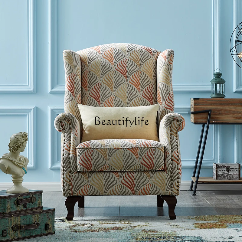 American tiger chair single independent small sofa light luxury bedroom fabric retro
American tiger chair single independent small sofa light luxury bedroom fabric retro