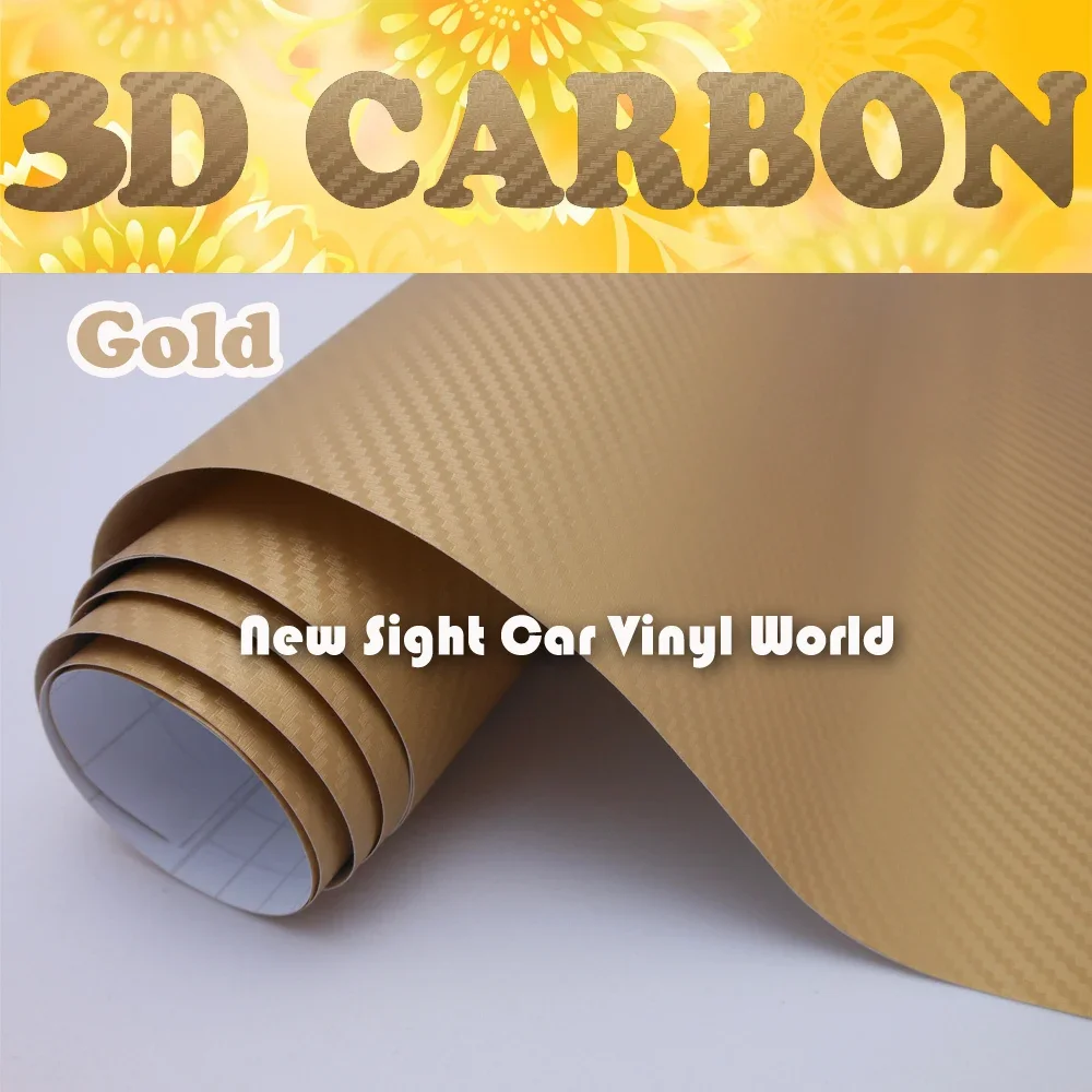 High Quality Gold 3D Carbon Fiber Sticker Golden 3D Carbon Fiber Vinyl Film Air Free For Car Wrap Size: 1.52*30m/Roll
High Quality Gold 3D Carbon Fiber Sticker Golden 3D Carbon Fiber Vinyl Film Air Free For Car Wrap Size: 1.52*30m/Roll