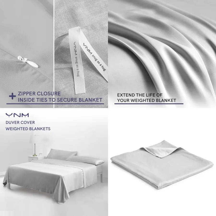 Exclusive Cooling Duvet Cover for Weighted Blankets with 16 Strings Light Grey, 60x80
Exclusive Cooling Duvet Cover for Weighted Blankets with 16 Strings Light Grey, 60x80
