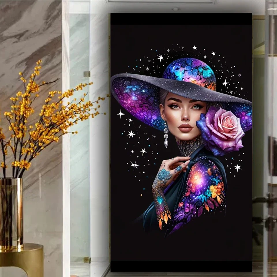 5D DIY Diamond Painting Mysterious Colored Rose Hat Woman Beauty,Full Square Round Diamond Mosaic Embroidery Gift, Home Decor
5D DIY Diamond Painting Mysterious Colored Rose Hat Woman Beauty,Full Square Round Diamond Mosaic Embroidery Gift, Home Decor