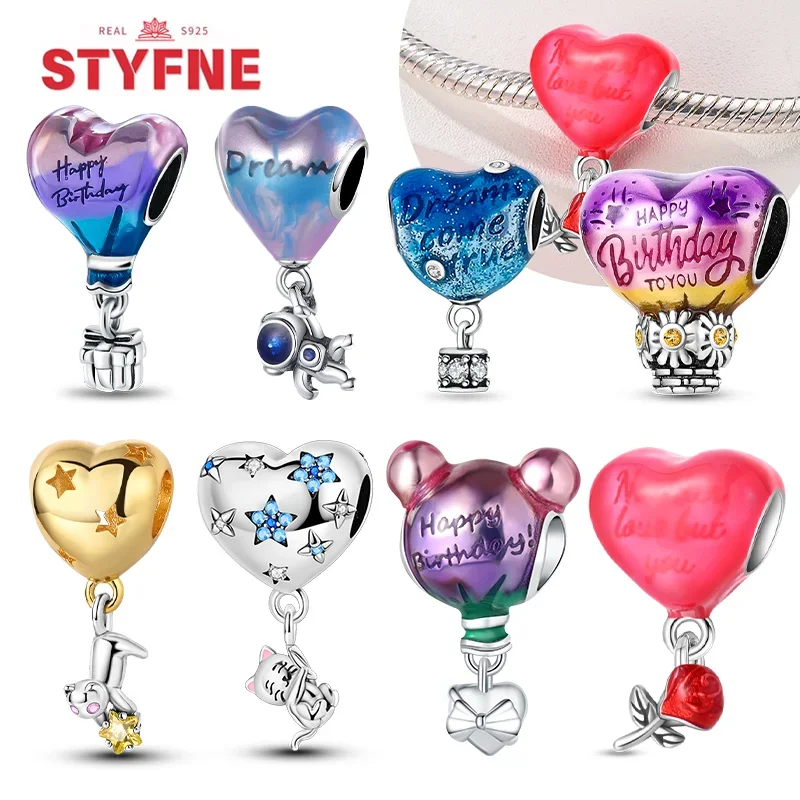 Hot New 925 Silver Happy Birthday Balloons Charm Heart Beads Fit Original Bracelet for Women Pendant Bead DIY Fine Jewelry Gift
Hot New 925 Silver Happy Birthday Balloons Charm Heart Beads Fit Original Bracelet for Women Pendant Bead DIY Fine Jewelry Gift