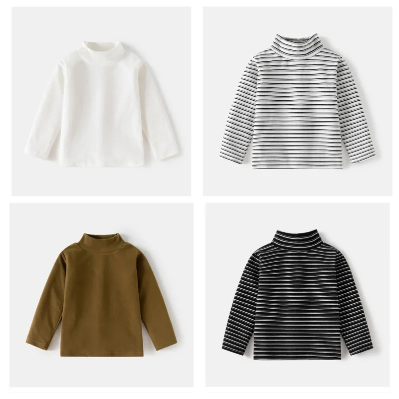 Kids T- Shirt Long Sleeve Unisex Turtleneck Base Layer Top Boys Girls New AutumnSolid Stripe Casual Tee
Kids T- Shirt Long Sleeve Unisex Turtleneck Base Layer Top Boys Girls New AutumnSolid Stripe Casual Tee