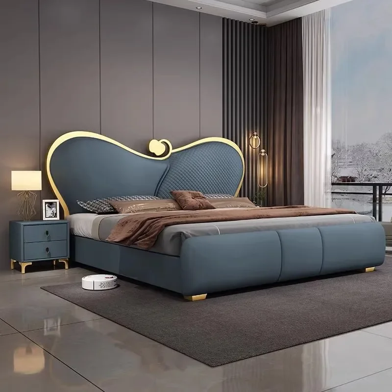 Modern Queen Size Bed Frame Simple Double Luxury Wedding Bedroom Furniture Double Bed Beauty Camas De Casal Lounge Furniture
Modern Queen Size Bed Frame Simple Double Luxury Wedding Bedroom Furniture Double Bed Beauty Camas De Casal Lounge Furniture