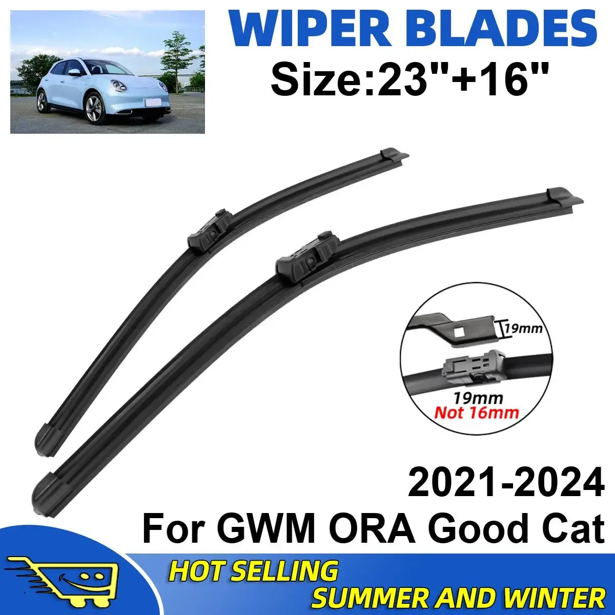 2PCS Wiper Blades Set Kit For GWM ORA Good Cat 2021-2024 Front Windshield Brushes Windscreen Window Accessories
2PCS Wiper Blades Set Kit For GWM ORA Good Cat 2021-2024 Front Windshield Brushes Windscreen Window Accessories