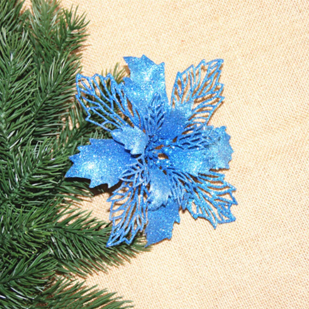 6Pcs Glitter Artificial Christmas Tree Flowers Flexible Non-Breakable Decorative Floral Ornaments Xmas Home Garland
6Pcs Glitter Artificial Christmas Tree Flowers Flexible Non-Breakable Decorative Floral Ornaments Xmas Home Garland