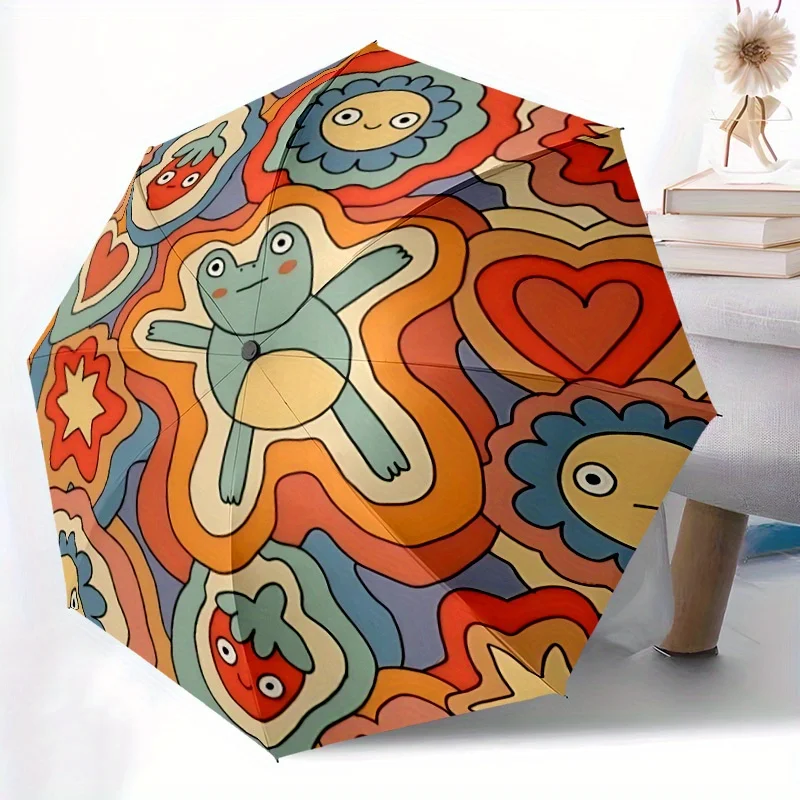 Автоматический складной зонт Froggy Flowers, 8 спиц, прочный, легкий, портативный, из железа/пластика/полиэстера, 1 шт.
Автоматический складной зонт Froggy Flowers, 8 спиц, прочный, легкий, портативный, из железа/пластика/полиэстера, 1 шт.