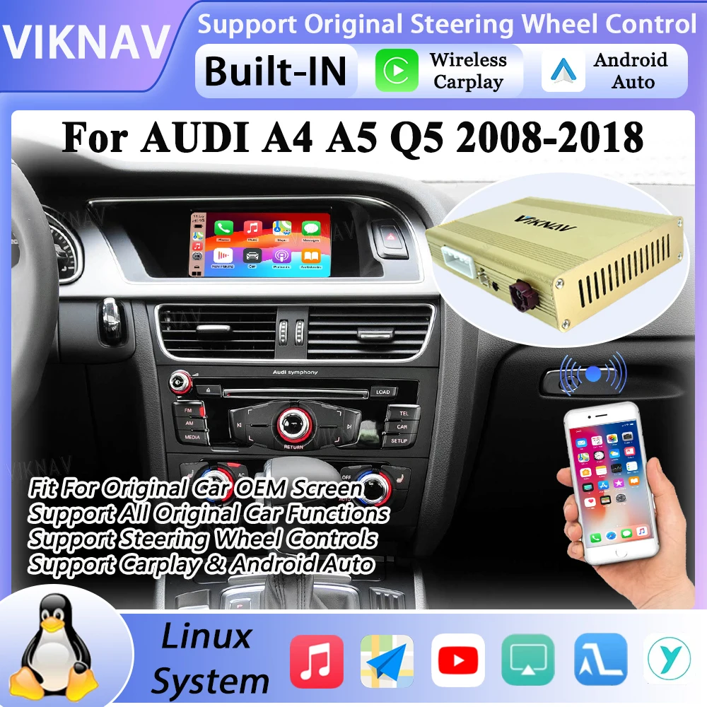 For Audi A1 A3 A4 A4L A5 A6 A7 Q3 Q5 Q5L Q7 Decoder Box OEM Car Screen Interface Android Auto GPS Wireless Carplay Box BT Stereo
For Audi A1 A3 A4 A4L A5 A6 A7 Q3 Q5 Q5L Q7 Decoder Box OEM Car Screen Interface Android Auto GPS Wireless Carplay Box BT Stereo