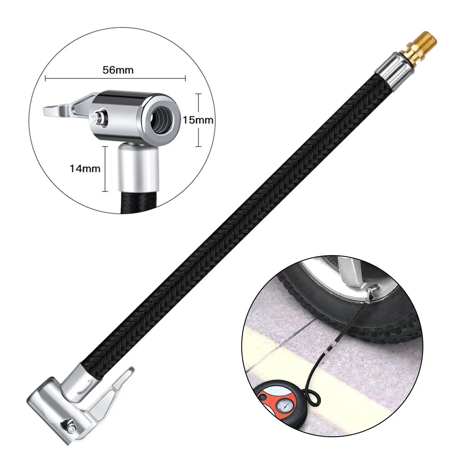 Car Tire Inflator Hose Inflatable Air Pump Extension Locking Adapter Connection Air Hose Tube Extension Pump Chuck Inflator T1C5
Car Tire Inflator Hose Inflatable Air Pump Extension Locking Adapter Connection Air Hose Tube Extension Pump Chuck Inflator T1C5