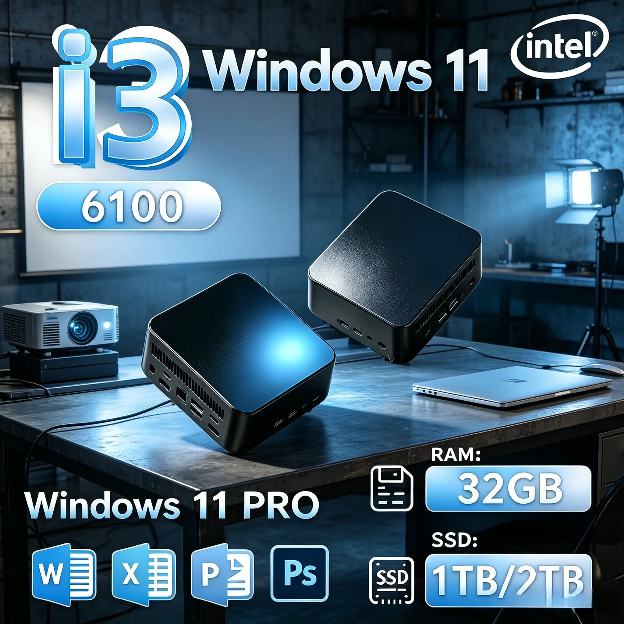 Laptop Lightweight I3 6100 Mini PC Stable Silent Performance Versatile Desktop Machine Business Study Home Leisure Theater Use
Laptop Lightweight I3 6100 Mini PC Stable Silent Performance Versatile Desktop Machine Business Study Home Leisure Theater Use