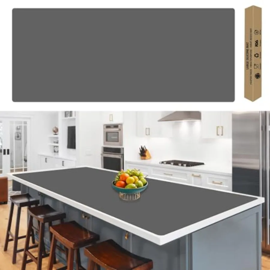 120" x24'' 305cmx60cm Extra Large Silicone Mat for Kitchen Counter Heat Resistant Countertop Protector Non-Slip Waterproof Kitc
120" x24'' 305cmx60cm Extra Large Silicone Mat for Kitchen Counter Heat Resistant Countertop Protector Non-Slip Waterproof Kitc
