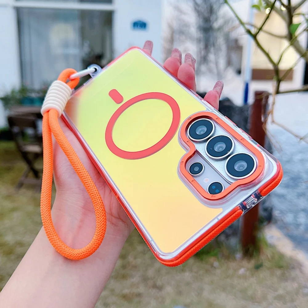 Для Magsafe Chameleon Магнитный жесткий акриловый чехол для Samsung A56 A17 A36 Чехол для ремешка S 24 25 26 Ultra Edge 25FE Plus Shell
Для Magsafe Chameleon Магнитный жесткий акриловый чехол для Samsung A56 A17 A36 Чехол для ремешка S 24 25 26 Ultra Edge 25FE Plus Shell