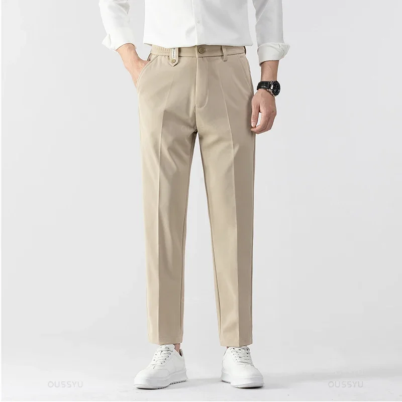 Spring and Summer Smooth Pants Men Business Suit Pant Solid Color Stretch Casual Brand Clothing Suit Trousers Male S144
Spring and Summer Smooth Pants Men Business Suit Pant Solid Color Stretch Casual Brand Clothing Suit Trousers Male S144