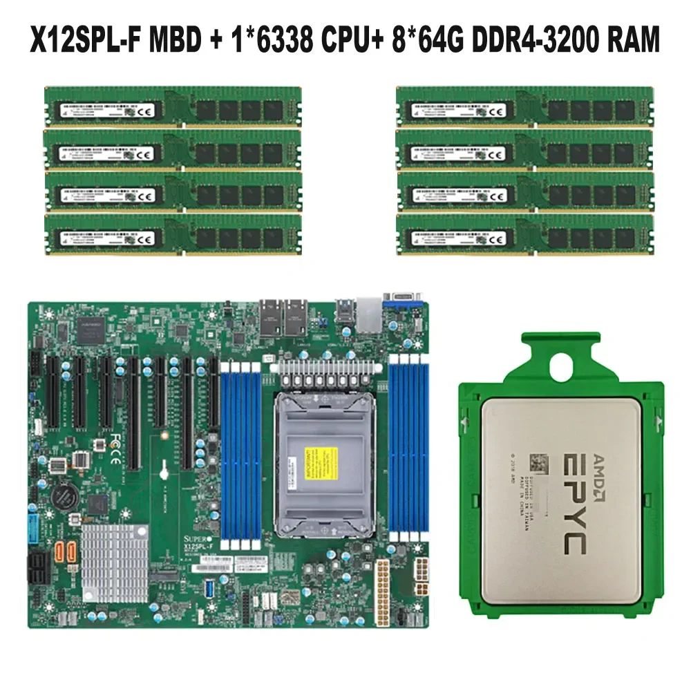 Флейта для материнской платы Supermicro 3th C621A + 1 шт 6338 32C/64T, флейбер ЦПУ + 8 шт. 64G, флейбл, оперативная память
Флейта для материнской платы Supermicro 3th C621A + 1 шт 6338 32C/64T, флейбер ЦПУ + 8 шт. 64G, флейбл, оперативная память