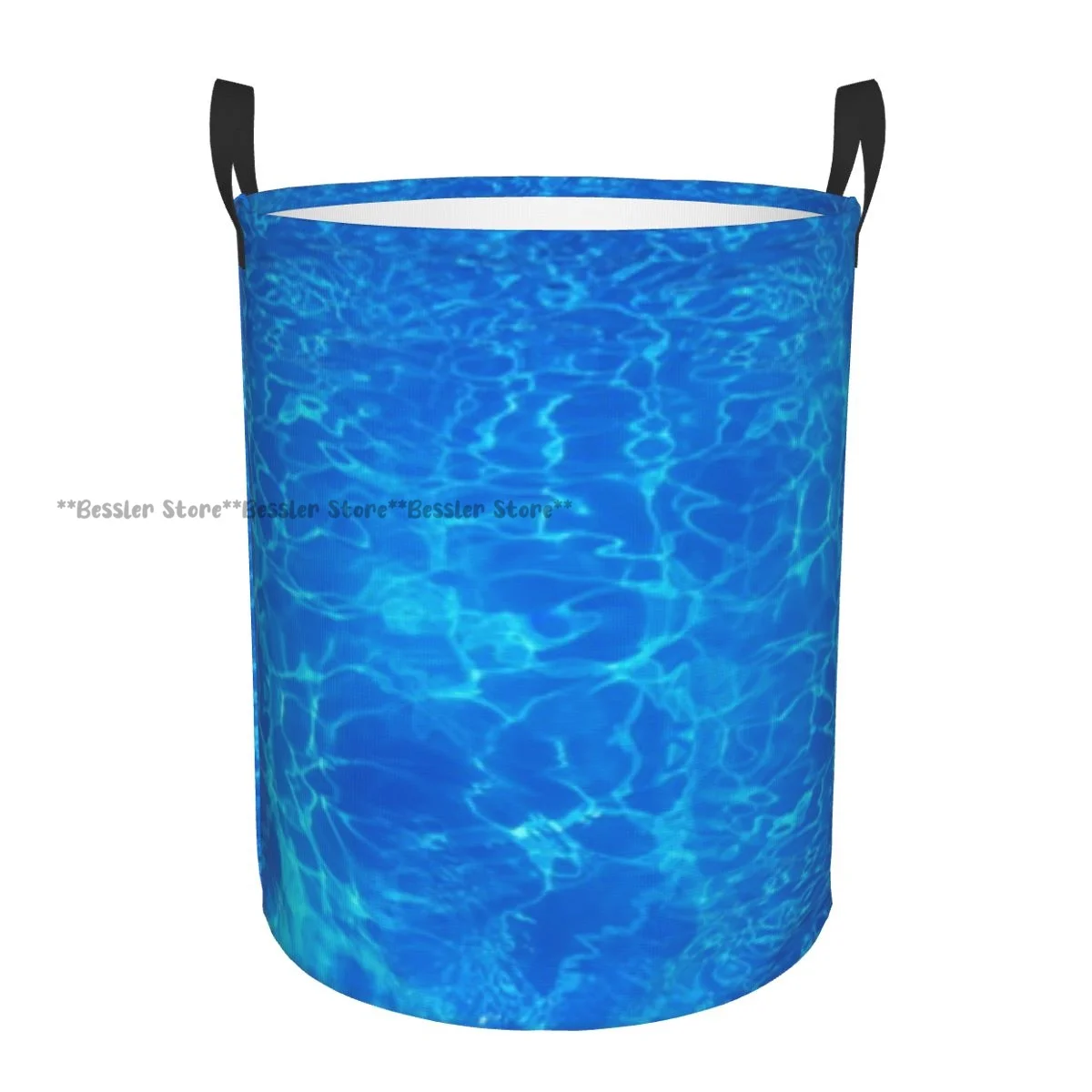 Laundry Basket Blue Ripped Water With Sunny Reflections Round Storage Bin Collapsible Hamper Clothes Bucket Organizer
Laundry Basket Blue Ripped Water With Sunny Reflections Round Storage Bin Collapsible Hamper Clothes Bucket Organizer