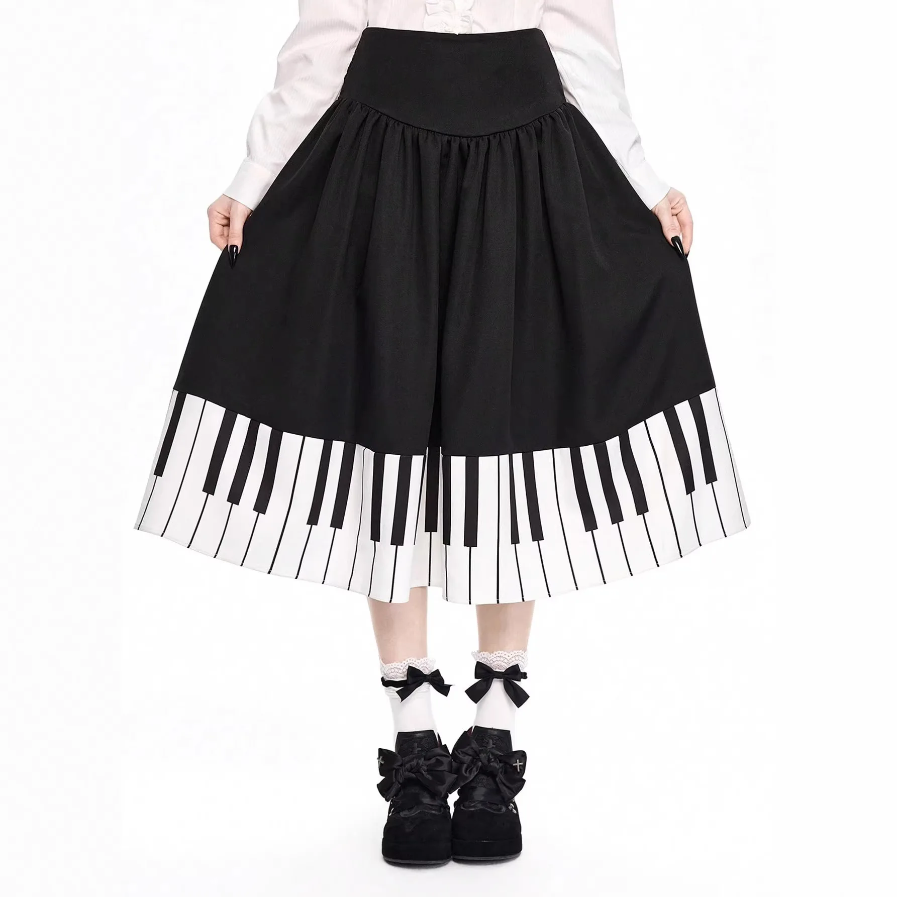 Юбка-миди с высокой талией в художественном стиле, с креативным принтом в виде клавиш пианино, в девичьем стиле, ретро и нишевая, в стиле внешней торговли
Юбка-миди с высокой талией в художественном стиле, с креативным принтом в виде клавиш пианино, в девичьем стиле, ретро и нишевая, в стиле внешней торговли