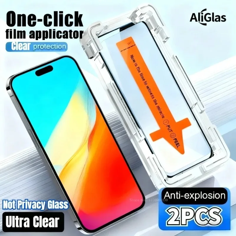 2Pcs Full Cover Screen Protector for iPhone 17 16 15 14 Pro Max Air 16e 15 14 Plus 13 12 11 Pro One Click Install Tempered Glass
2Pcs Full Cover Screen Protector for iPhone 17 16 15 14 Pro Max Air 16e 15 14 Plus 13 12 11 Pro One Click Install Tempered Glass