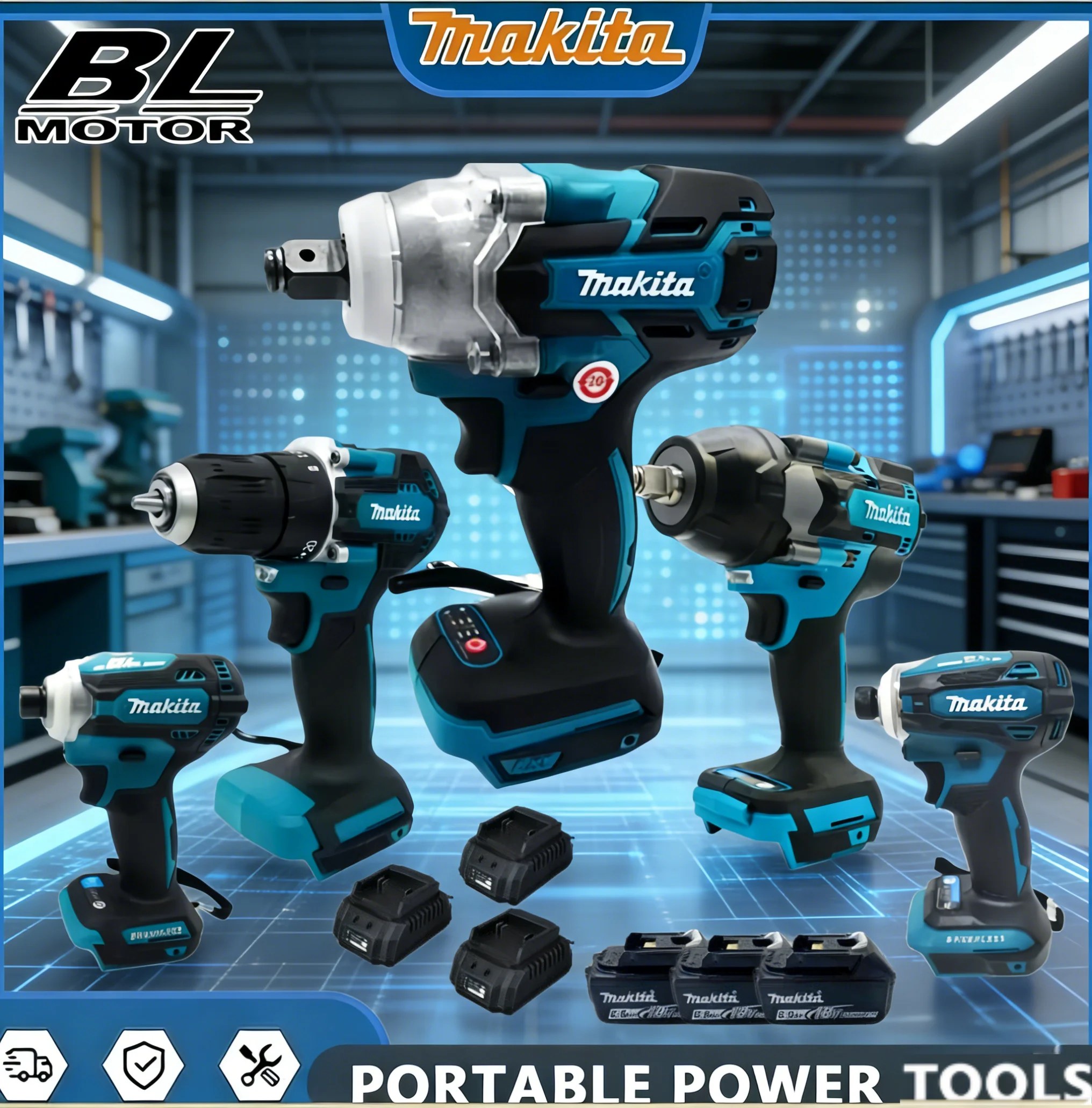 Makita 18V Brushless Grinder Butter Gun Chainsaw Inflator Combination Silicone Gun Cutting For Makita Battery Machine Set tools
Makita 18V Brushless Grinder Butter Gun Chainsaw Inflator Combination Silicone Gun Cutting For Makita Battery Machine Set tools