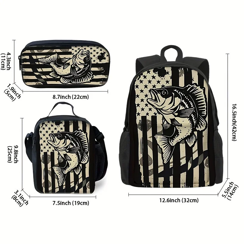 Fish-shaped black backpack (only for backpacks)
Fish-shaped black backpack (only for backpacks)