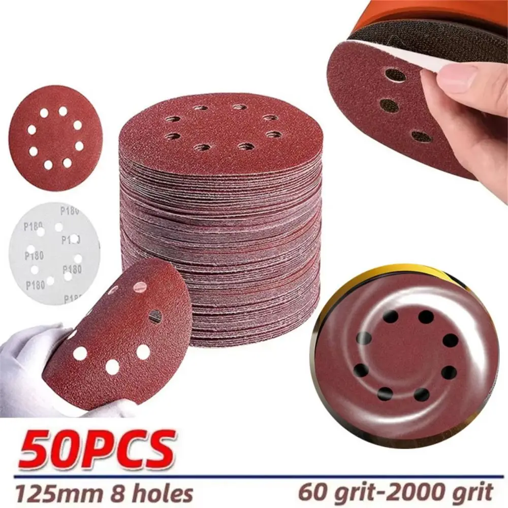 50Pcs Round Sand Paper 8 Holes 40-200 Grit Orbital Sander Pads Polishing Pad 5-Inch Sponge Interface Pad Bench Grinder
50Pcs Round Sand Paper 8 Holes 40-200 Grit Orbital Sander Pads Polishing Pad 5-Inch Sponge Interface Pad Bench Grinder