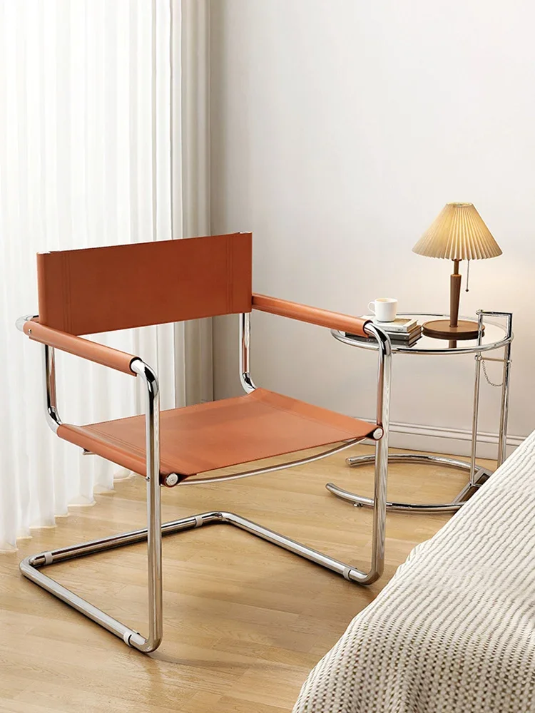 Nordic leather Coffee Chair Home Furniture Stainless Steel Dining Stool Metal Armchair Creative Office Furniture Computer Chairs
Nordic leather Coffee Chair Home Furniture Stainless Steel Dining Stool Metal Armchair Creative Office Furniture Computer Chairs