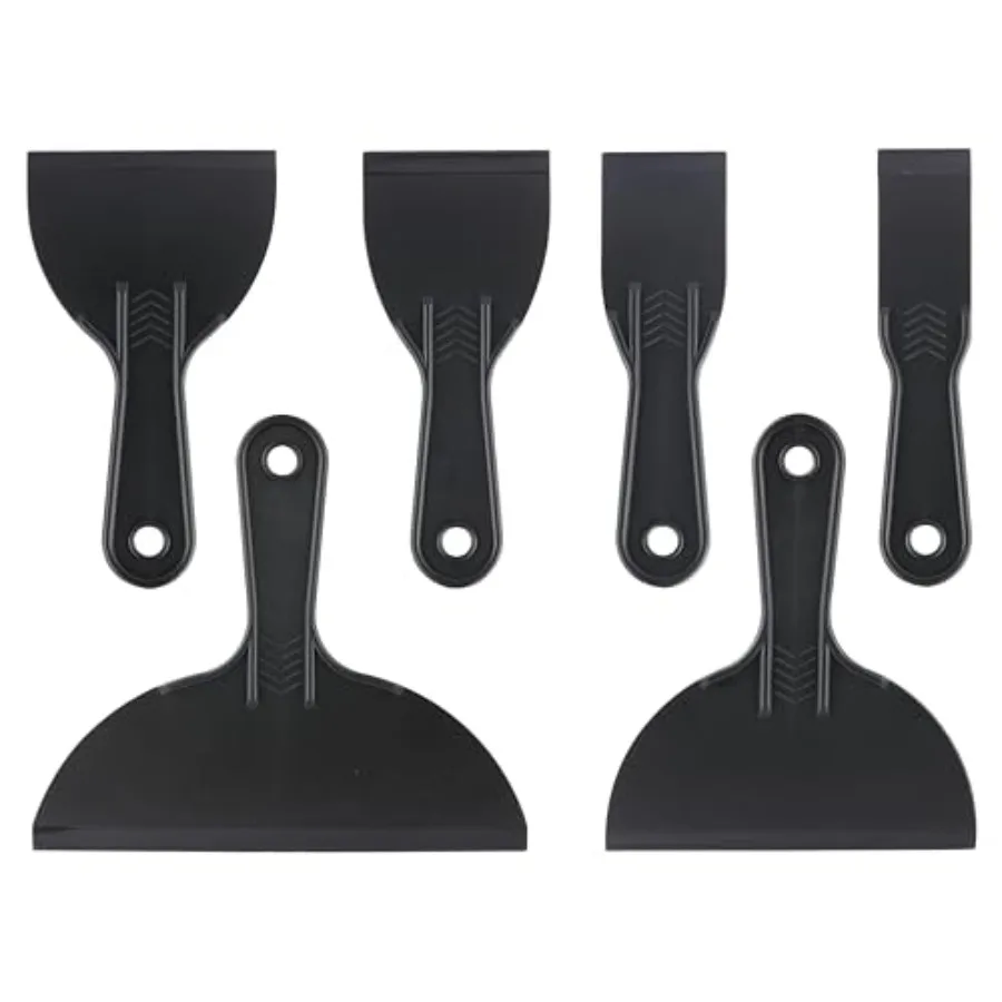 6 Pack Plastic Putty Knife Durable Plastic Scraper Tool with No-Slip Grip for Spackle Spreader Non Scratch and Easy Cleaning Sp
6 Pack Plastic Putty Knife Durable Plastic Scraper Tool with No-Slip Grip for Spackle Spreader Non Scratch and Easy Cleaning Sp