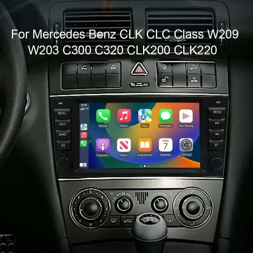 Автомагнитола с беспроводным CarPlay и Android Auto для Mercedes-Benz CLK CLC Class W209 W203 C300 C320 CLK200 CLK220, 4G навигация
Автомагнитола с беспроводным CarPlay и Android Auto для Mercedes-Benz CLK CLC Class W209 W203 C300 C320 CLK200 CLK220, 4G навигация