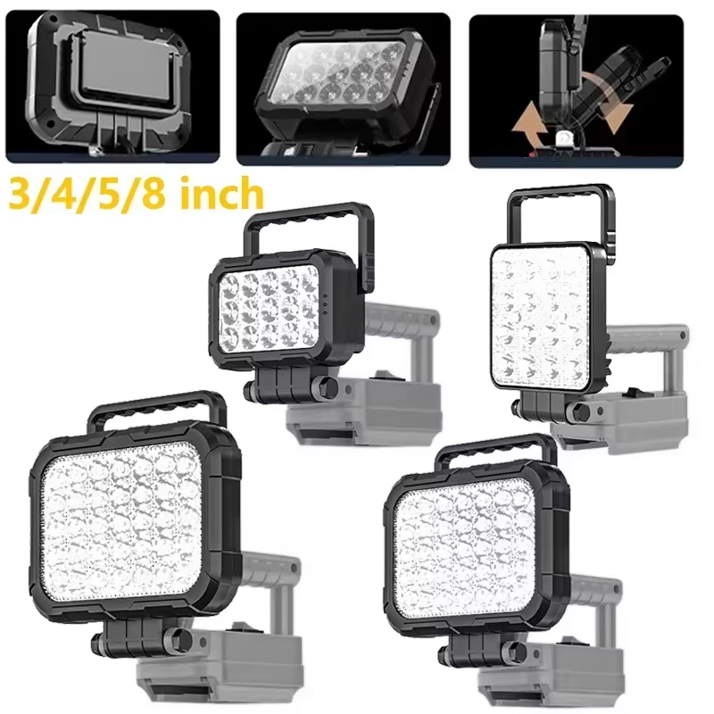 Replacement for Dewalt 18Vbattery 3/4/5/8inch LED working lantern with Dual USB ports Bright portable lamp for repair adjustment
Replacement for Dewalt 18Vbattery 3/4/5/8inch LED working lantern with Dual USB ports Bright portable lamp for repair adjustment