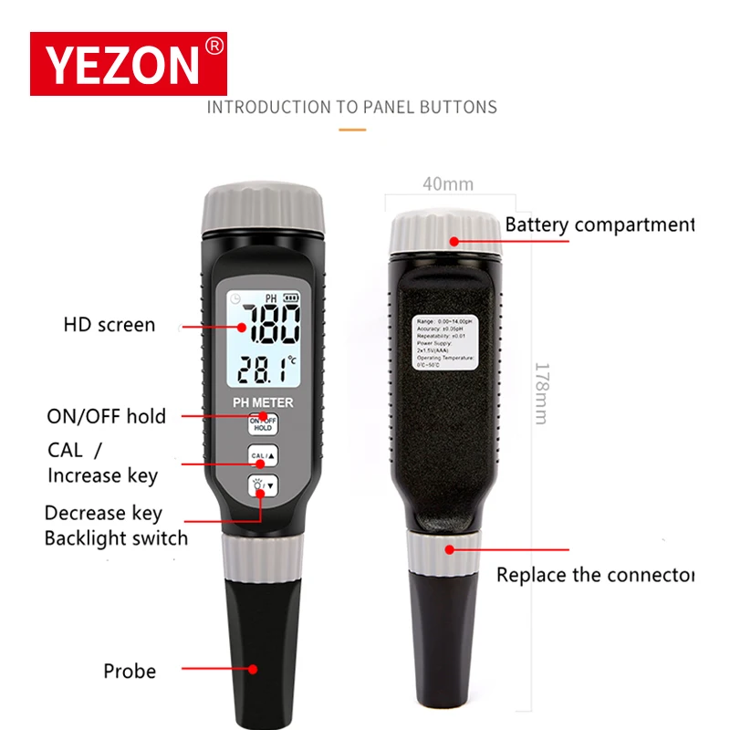 Portable Neutral Shampoo PH Meter Customizable OEM and ODM Pocket-Size Petroleum Products Test Device
Portable Neutral Shampoo PH Meter Customizable OEM and ODM Pocket-Size Petroleum Products Test Device