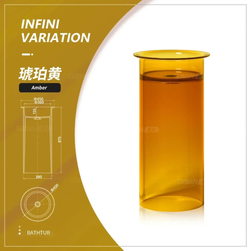 Art transparent resin washbasin floor-to-ceiling column basin hotel bathroom washbasin
Art transparent resin washbasin floor-to-ceiling column basin hotel bathroom washbasin