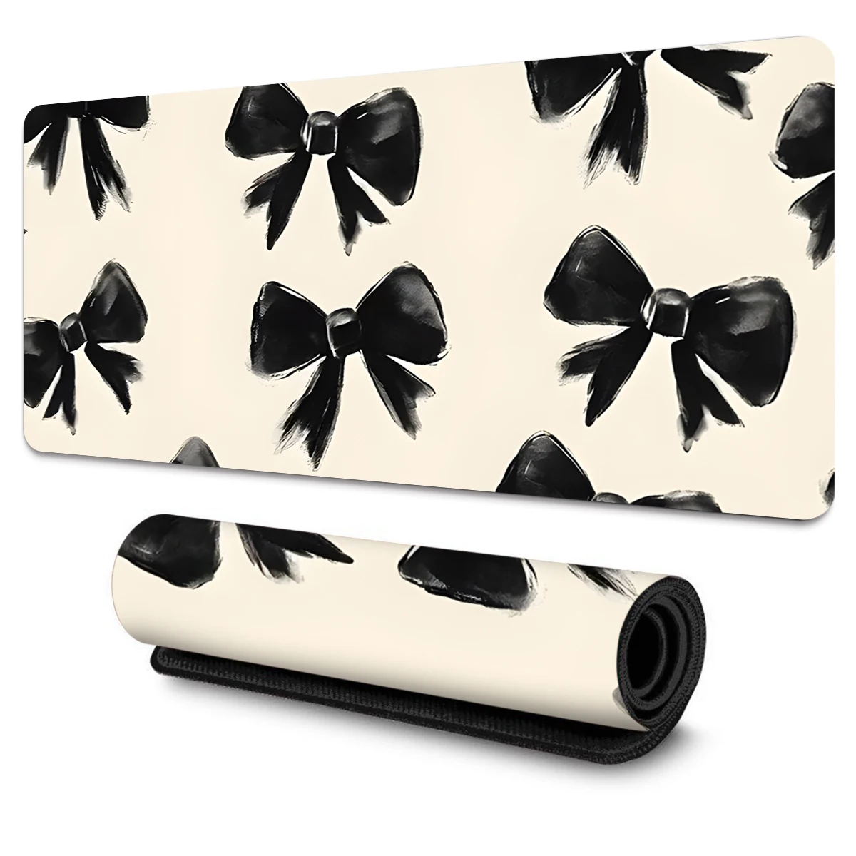 Коврик для мыши с черным бантом, многоразмерный нескользящий коврик для компьютерной клавиатуры с прошитыми краями, настольный коврик для офиса и дома, подарок на фестиваль
Коврик для мыши с черным бантом, многоразмерный нескользящий коврик для компьютерной клавиатуры с прошитыми краями, настольный коврик для офиса и дома, подарок на фестиваль