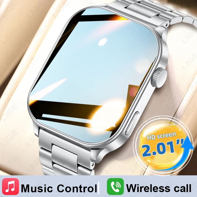 LIGE 2026 Smartwatch Android Phone 2.01-inch HD Screen Bluetooth Call Blood Oxygen Monitoring Health Smart Watch Women Men Gift
LIGE 2026 Smartwatch Android Phone 2.01-inch HD Screen Bluetooth Call Blood Oxygen Monitoring Health Smart Watch Women Men Gift