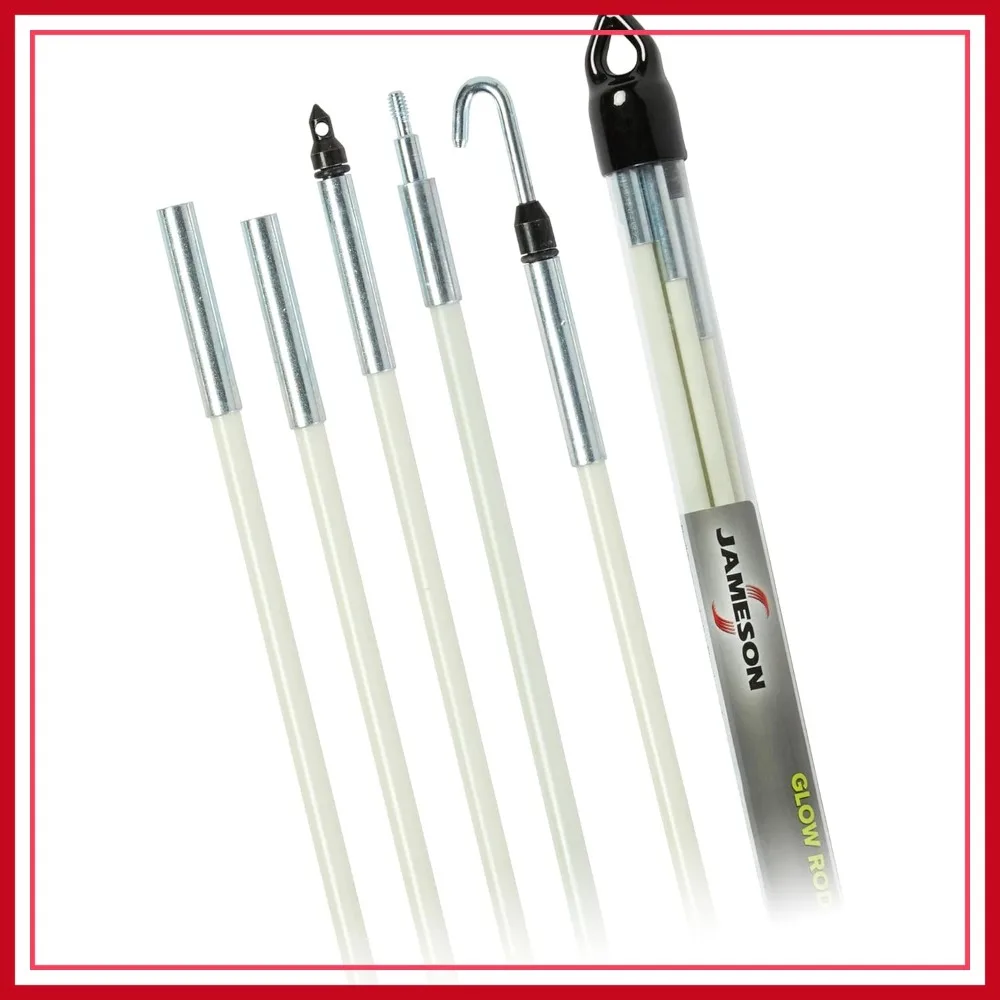Fiberglass Glow Rod Kit 24ft for Cable Pulling, 7 Rods
Fiberglass Glow Rod Kit 24ft for Cable Pulling, 7 Rods