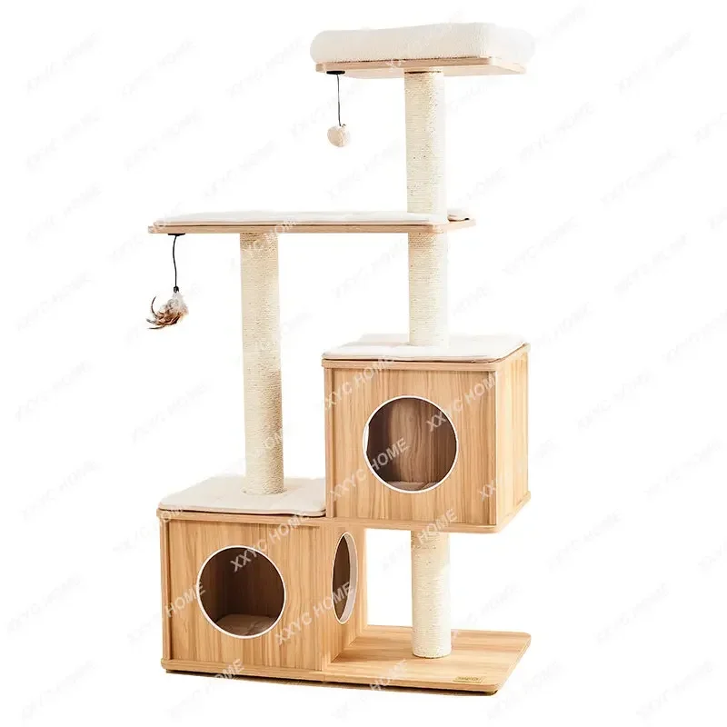 Wooden Cat Climbing Rack Large Four Seasons Available Tree Cat Nest Cat Rack Integrated Toy Supplies
Wooden Cat Climbing Rack Large Four Seasons Available Tree Cat Nest Cat Rack Integrated Toy Supplies