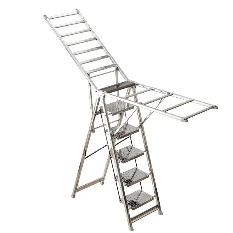 Thickened, stainless steel, folding, household, ladder, clothes drying, dual-purpose, indoor, balcony, floor
Thickened, stainless steel, folding, household, ladder, clothes drying, dual-purpose, indoor, balcony, floor