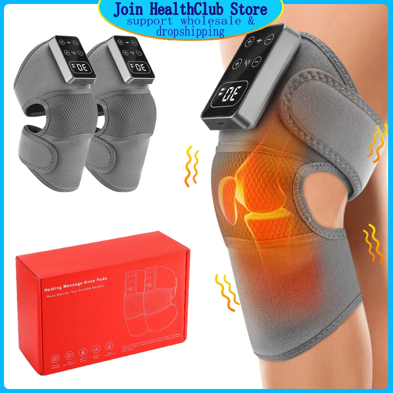 Rechargeable Heating Massage Knee Pads, 5 Levels Hot Compress and 3/5 Levels Vibration Knee Brace Support Knee Warmer 
Rechargeable Heating Massage Knee Pads, 5 Levels Hot Compress and 3/5 Levels Vibration Knee Brace Support Knee Warmer
