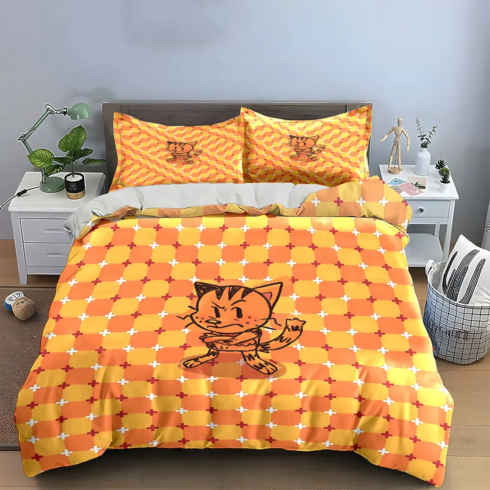 Cartoon Cat Three-Piece Set Decor Bedding Set with 1 Duvet Cover 2 Pillowcases Single Double King Queen, Gift
Cartoon Cat Three-Piece Set Decor Bedding Set with 1 Duvet Cover 2 Pillowcases Single Double King Queen, Gift
