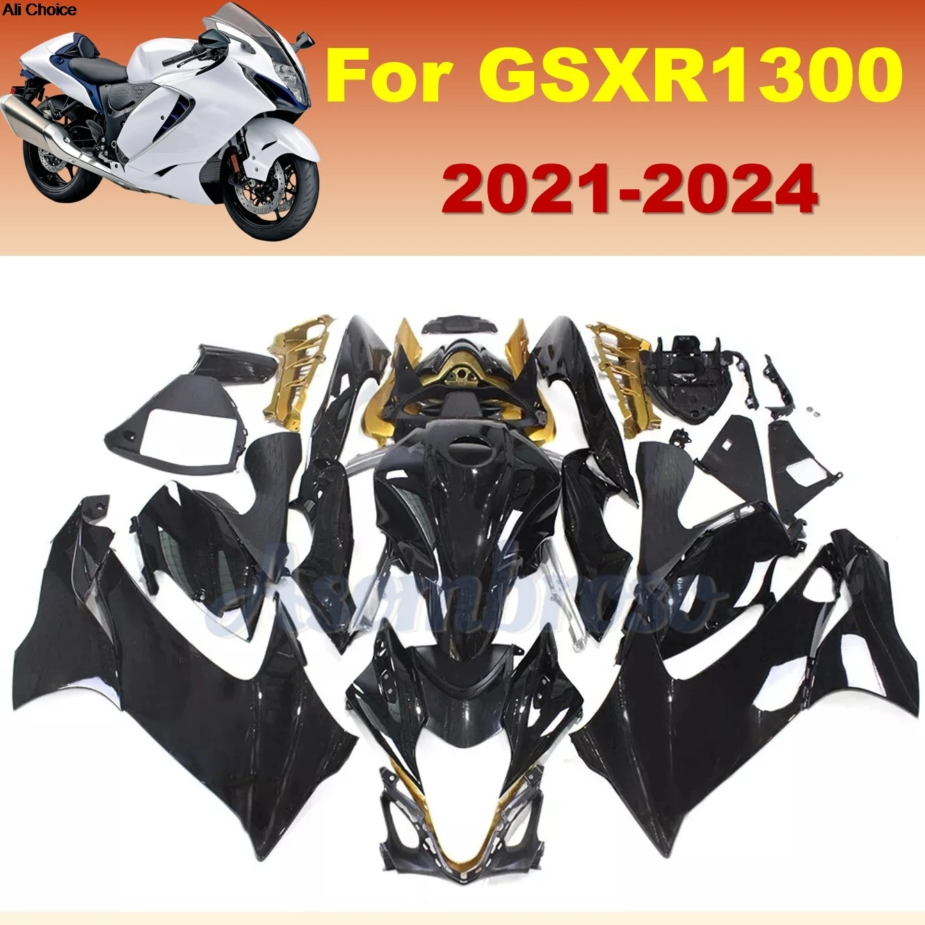 Full Fairings kits for Hayabusa GSXR1300R 2021 2022 2023 2024 GSX 1300R Motocycle Body Shell Replacement Black Gold
Full Fairings kits for Hayabusa GSXR1300R 2021 2022 2023 2024 GSX 1300R Motocycle Body Shell Replacement Black Gold