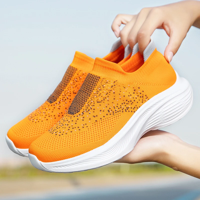 Women's Casual Sports Shoes Knitted Mesh Breathable Running Shoes Slip on Women Platform Sneakers Lightweight Sock Walking Shoe
Women's Casual Sports Shoes Knitted Mesh Breathable Running Shoes Slip on Women Platform Sneakers Lightweight Sock Walking Shoe