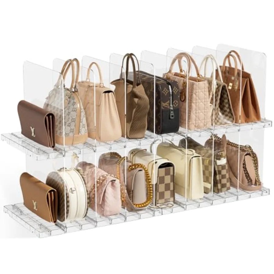 Stackable Purse Organizer for Closet Adjustable Shelf Dividers for Closet Organizer Clear Acrylic Closet Purse Organizer Detach
Stackable Purse Organizer for Closet Adjustable Shelf Dividers for Closet Organizer Clear Acrylic Closet Purse Organizer Detach