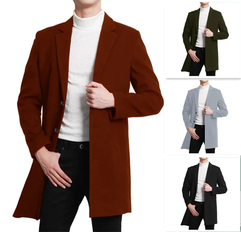 Men Autumn Winter Tweed Coat Solid Color Long Sleeve Turndown Collar Button Casual Warm Fashion Comfortable Regular Standard Fit
Men Autumn Winter Tweed Coat Solid Color Long Sleeve Turndown Collar Button Casual Warm Fashion Comfortable Regular Standard Fit