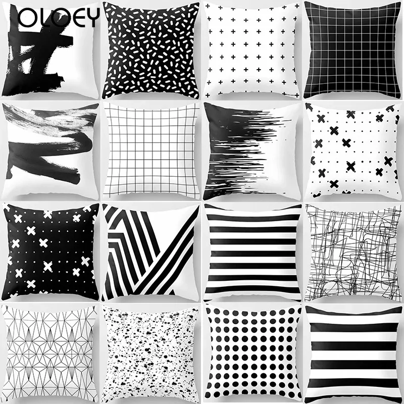 Polyester Geometric Pattern Pillow Cases Fashion Beauty Black White Gray Square Pillow Cases High Quality Pillow Cover 45*45cm
Polyester Geometric Pattern Pillow Cases Fashion Beauty Black White Gray Square Pillow Cases High Quality Pillow Cover 45*45cm