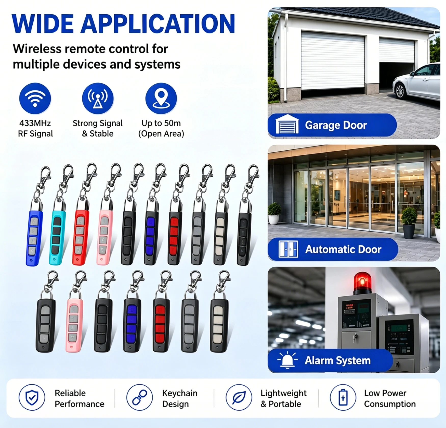 DIXSG 433MHz Clone Fixed 4 Buttons Garage Door Opener Remote ControlLearning Rolling Code Duplicator Garage Metal Remote
DIXSG 433MHz Clone Fixed 4 Buttons Garage Door Opener Remote ControlLearning Rolling Code Duplicator Garage Metal Remote