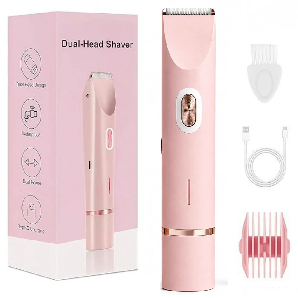 2-in-1 Electric Bikini Trimmer for Women, Dual Head Electric Razor, Waterproof Painless Shaver, Pubic Hair Trimmer for Body Hair
2-in-1 Electric Bikini Trimmer for Women, Dual Head Electric Razor, Waterproof Painless Shaver, Pubic Hair Trimmer for Body Hair