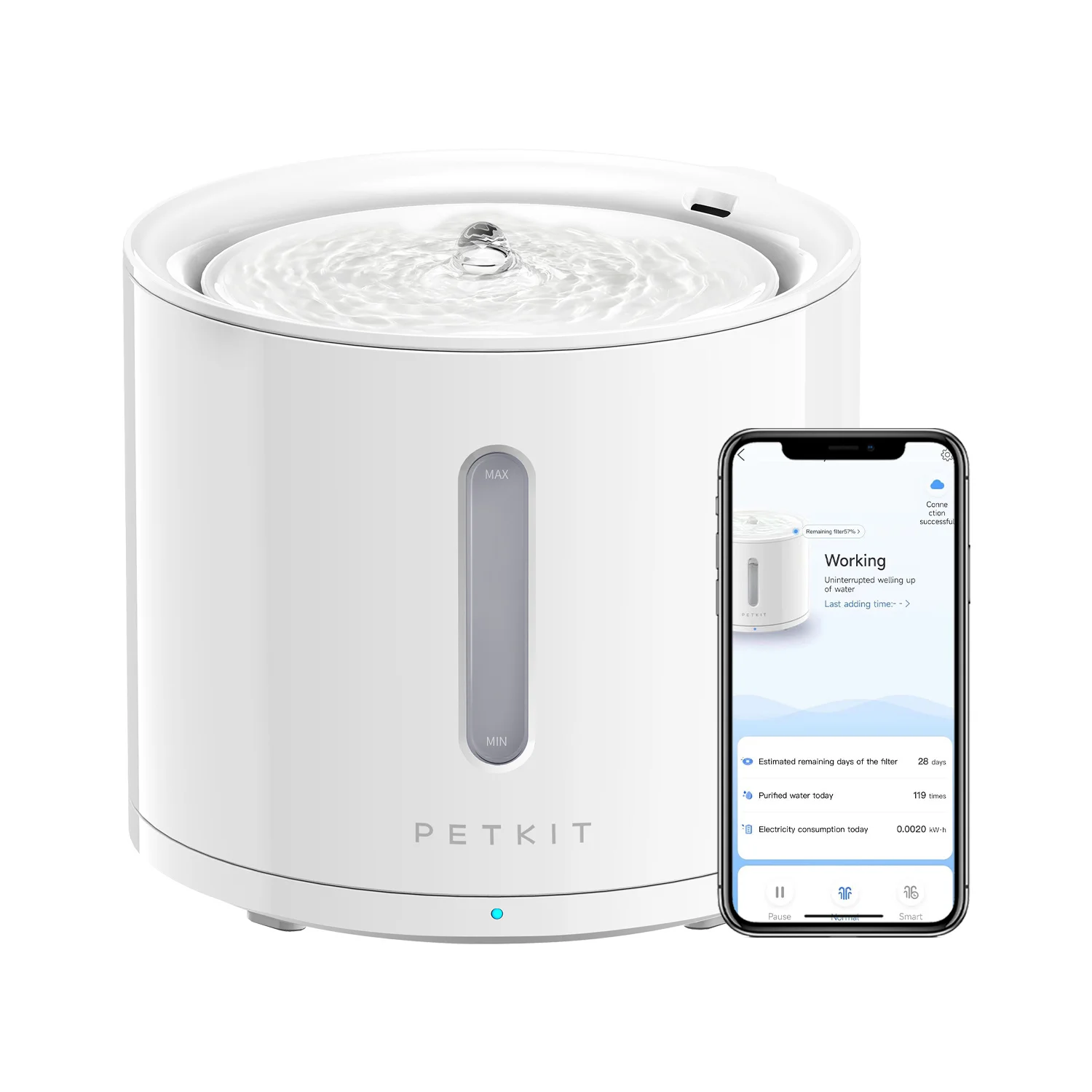PETKIT Series Cat Water Fountain with Wireless Pump:1.35L/1.85L/2L/3L Capacity, Ultra Quiet, APP Control & Stainless Steel Design
PETKIT Series Cat Water Fountain with Wireless Pump:1.35L/1.85L/2L/3L Capacity, Ultra Quiet, APP Control & Stainless Steel Design