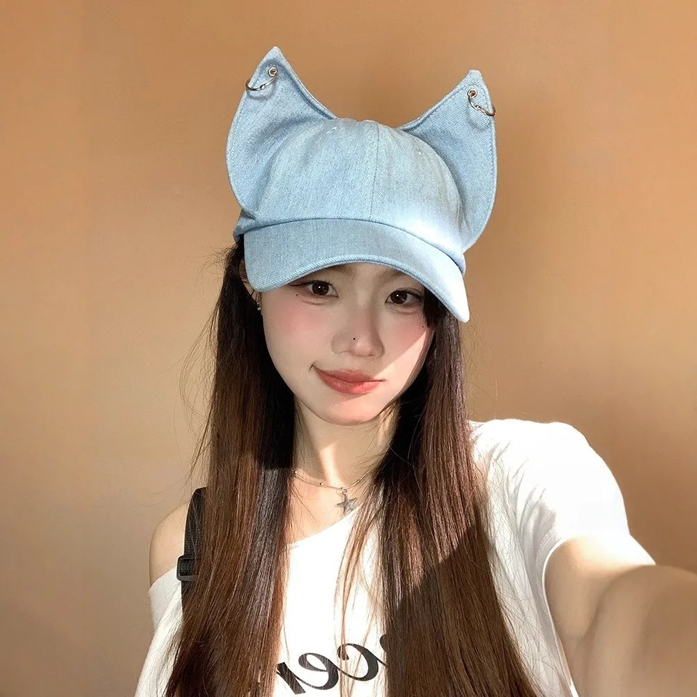 Korean Cute Cat Ears Baseball Cap Y2k Outdoor Women Peaked Cap Casual Sunscreen Sun Hat Spring Summer
Korean Cute Cat Ears Baseball Cap Y2k Outdoor Women Peaked Cap Casual Sunscreen Sun Hat Spring Summer