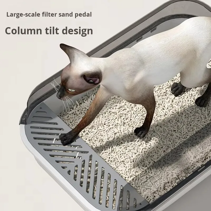 Semi-Enclosed Plastic Cat Litter Box 20L Extra Large Anti-Splash Eco-Friendly Cat Toilet with Litter Scoop
Semi-Enclosed Plastic Cat Litter Box 20L Extra Large Anti-Splash Eco-Friendly Cat Toilet with Litter Scoop