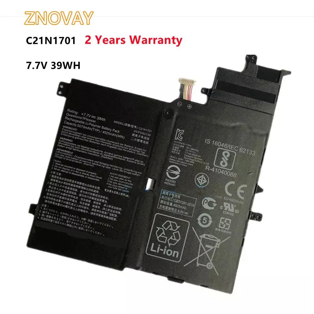 ZNOVAY 5065mAh C21N1701 Laptop Battery For Asus VivoBook S406U S460UA S406UA-BM360T S406UA-BM146T S406UA-BM148T K406UA C21PQC5
ZNOVAY 5065mAh C21N1701 Laptop Battery For Asus VivoBook S406U S460UA S406UA-BM360T S406UA-BM146T S406UA-BM148T K406UA C21PQC5